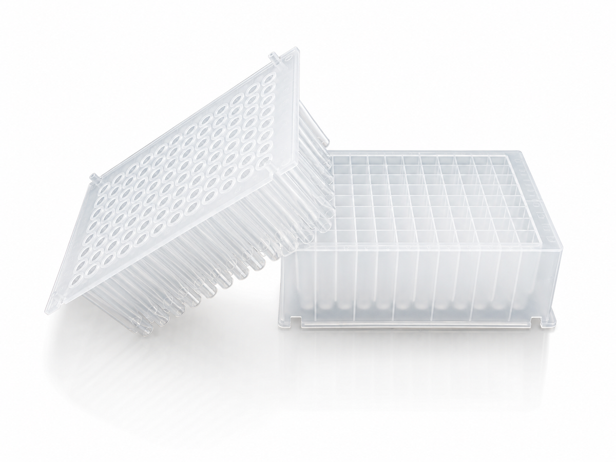 BasePrime 96-well 2.2 mL V-bottom deep-well plate compatible with KingFisher Flex, Auto-Pure 96, pureMAGiX, and MagMAX workflows