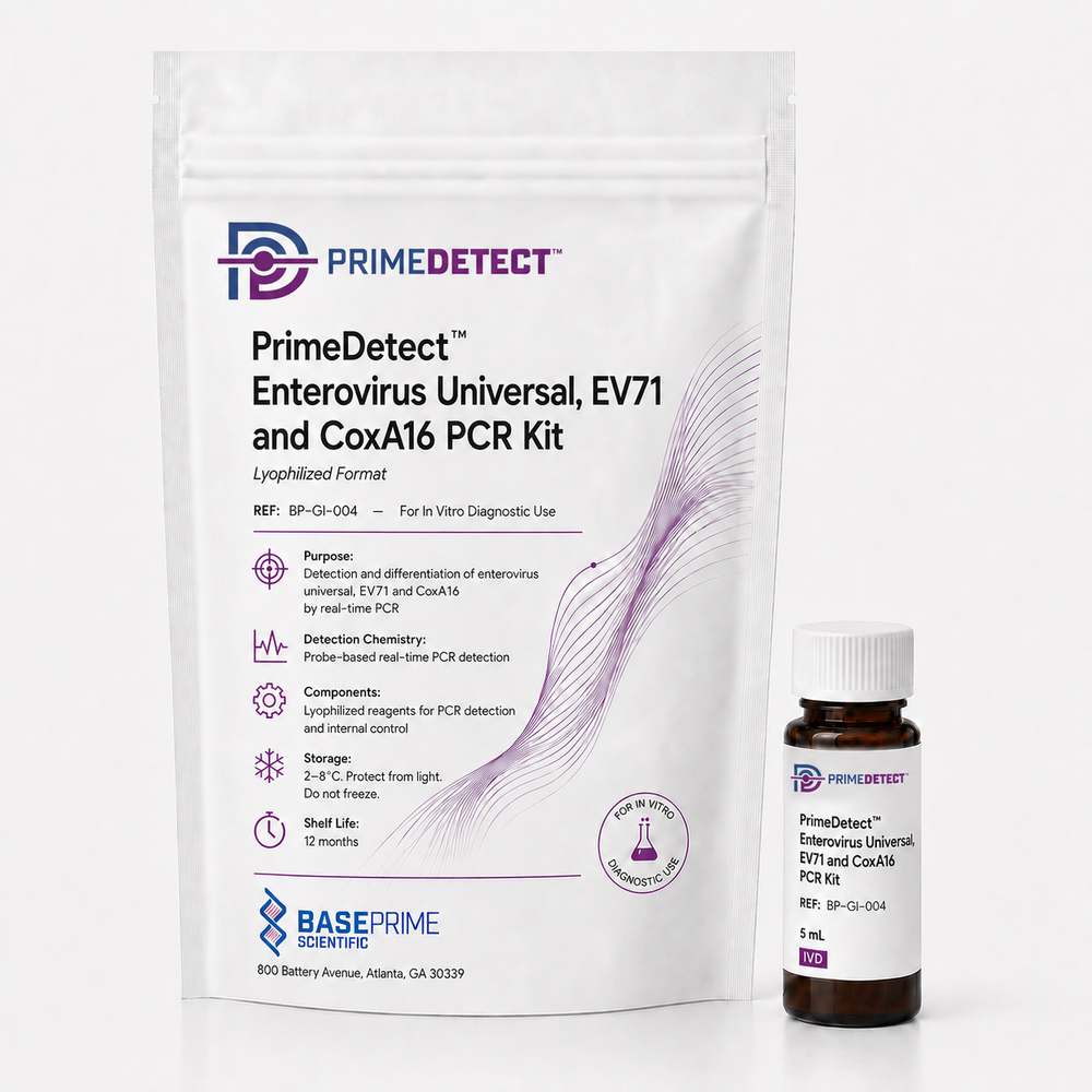 PrimeDetect™ Enterovirus Universal, EV71 and CoxA16 PCR Kit — Lyophilized Format