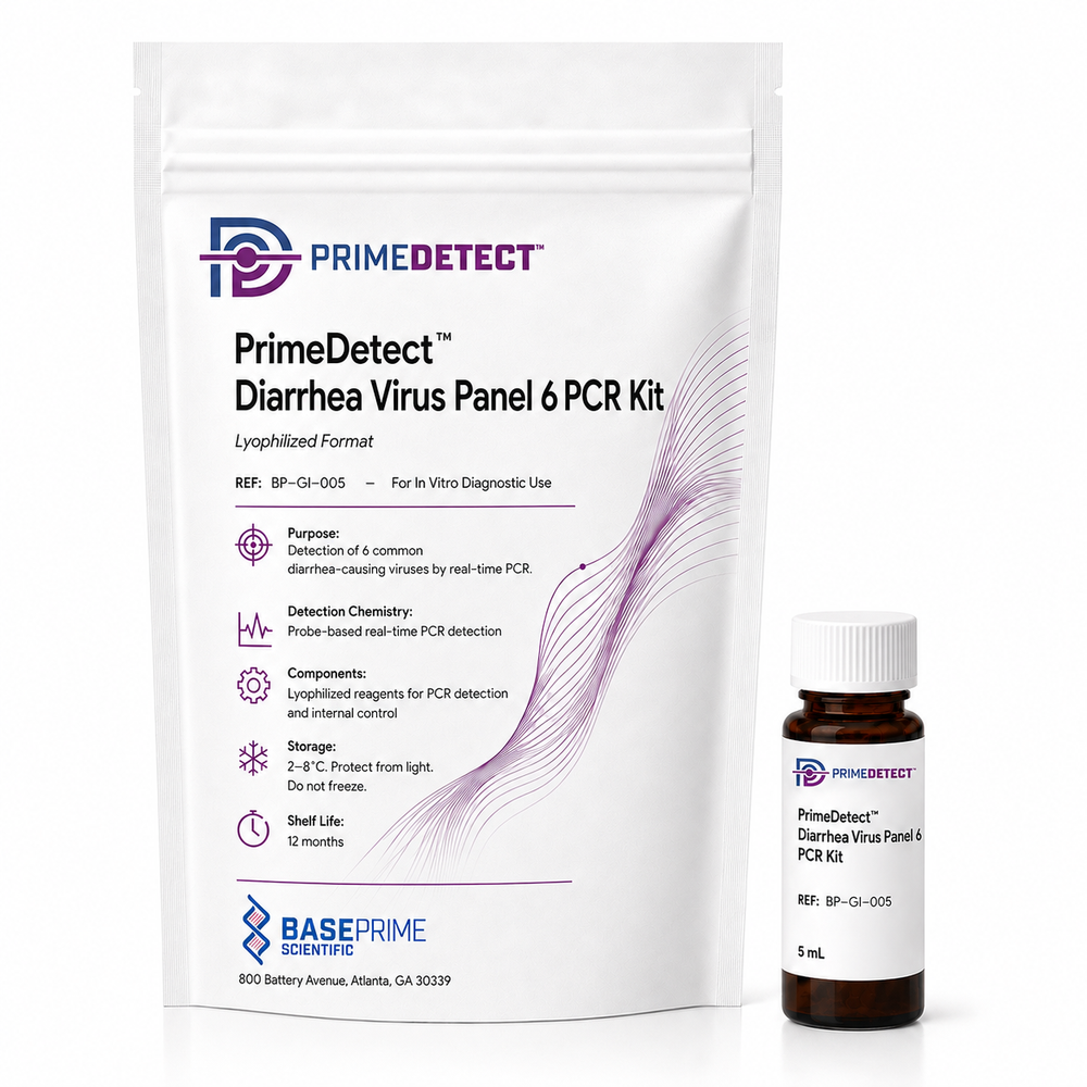 PrimeDetect™ Diarrhea Virus Panel 6 PCR Kit — Lyophilized Format