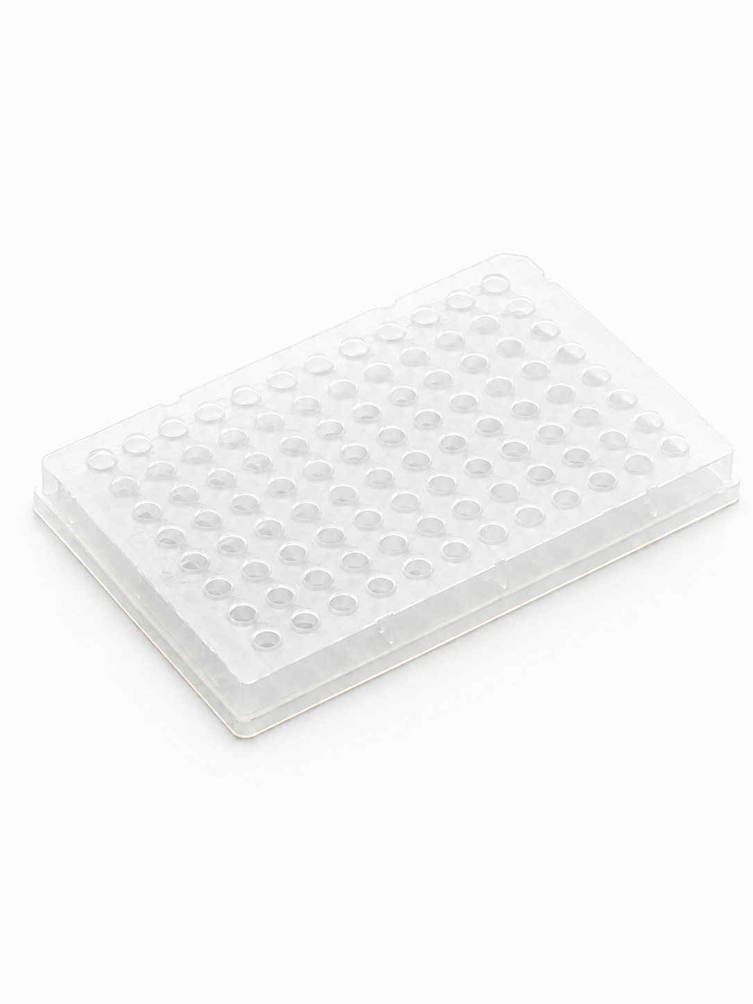 purePRIME™ 96-well, 100 µL half-skirted clear PCR plate designed for standard PCR and qPCR thermal cycling workflows.