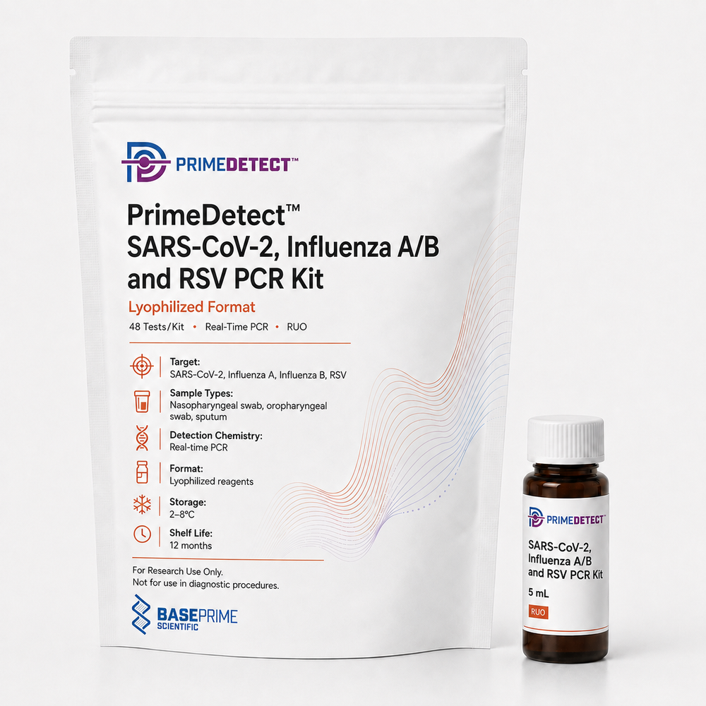 PrimeDetect™ SARS-Cov-2, Influenza A/B and RSV PCR Kit — Lyophilized Format