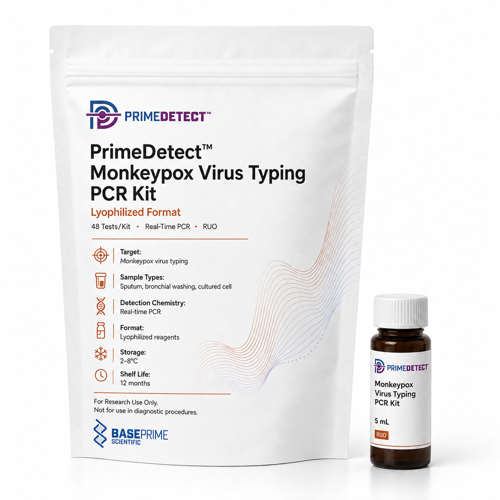 PrimeDetect™ Monkeypox Virus Typing PCR Kit — Lyophilized Format