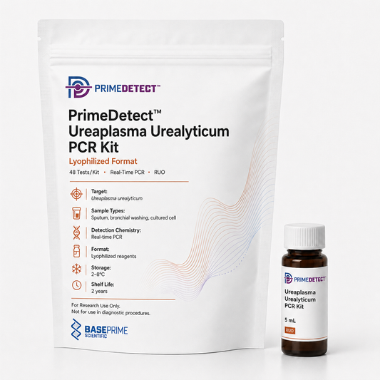 PrimeDetect™ Ureaplasma Urealyticum PCR Kit — PrimeDetect™ lyophilized PCR kit packaging