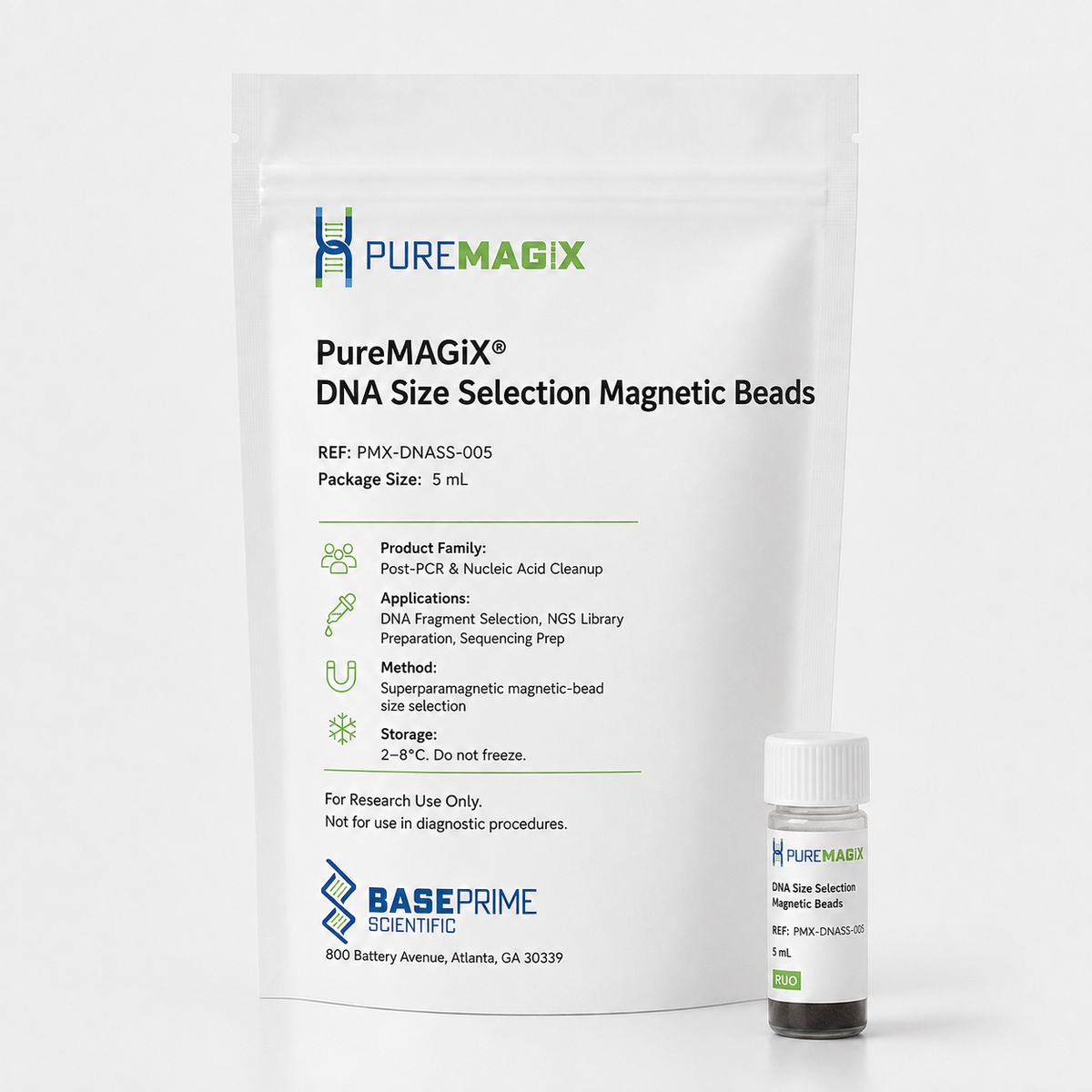 PureMAGiX® DNA Size Selection Magnetic Beads